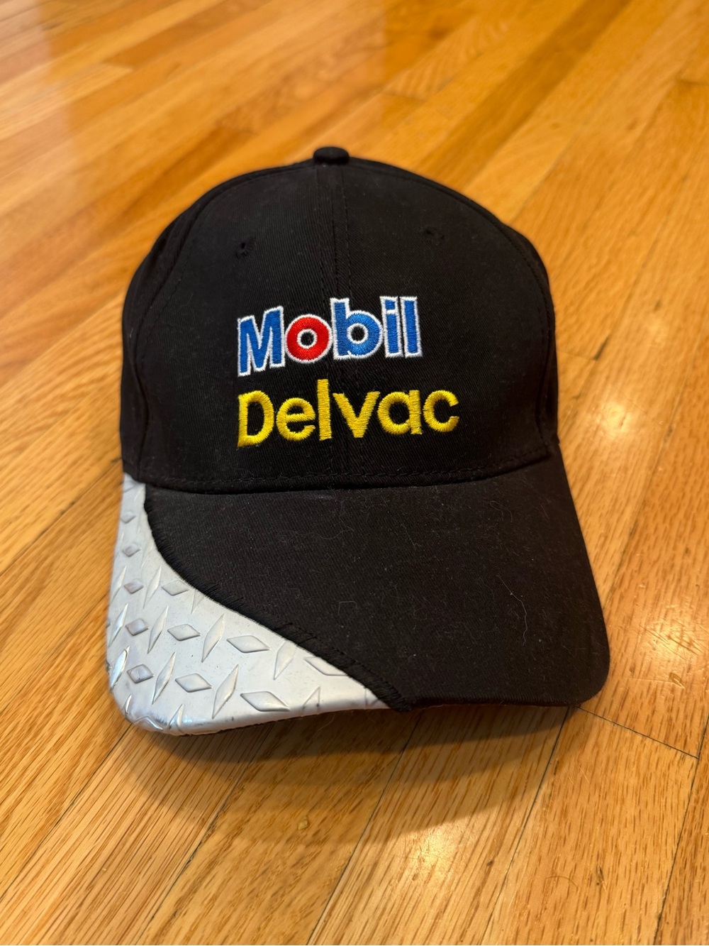Mobil Delvac Black Embroidered Logo Baseball Hat